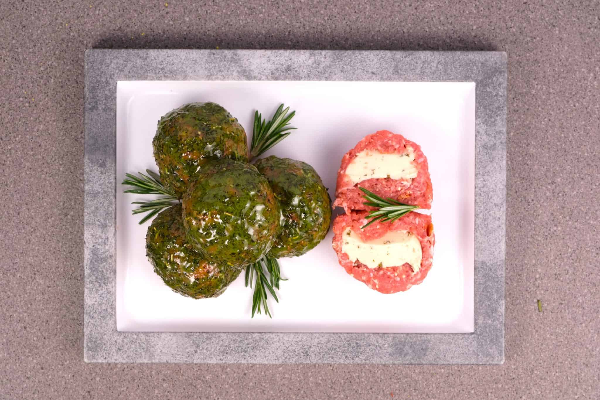 Verstegen Mint And Rosemary Meatballs With Sliceable Garlic Sauce ...