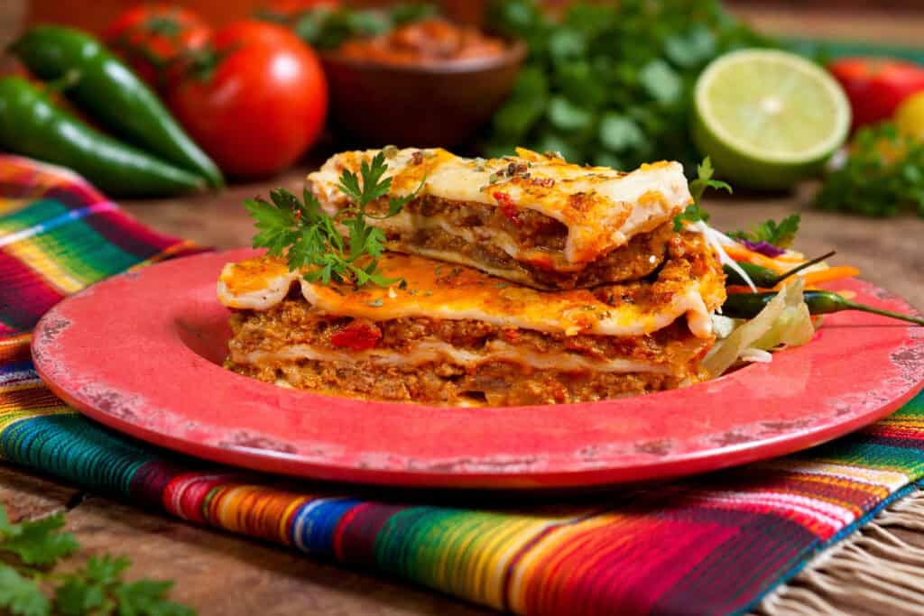 Chilli taco lasagne