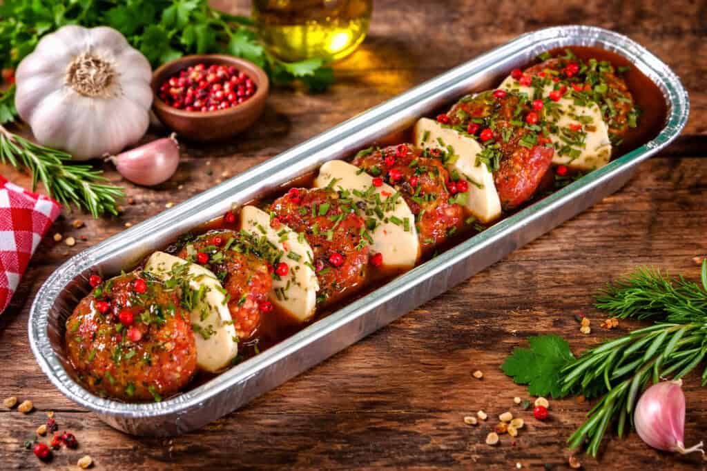 Garlic Meatball Chasseur Bites