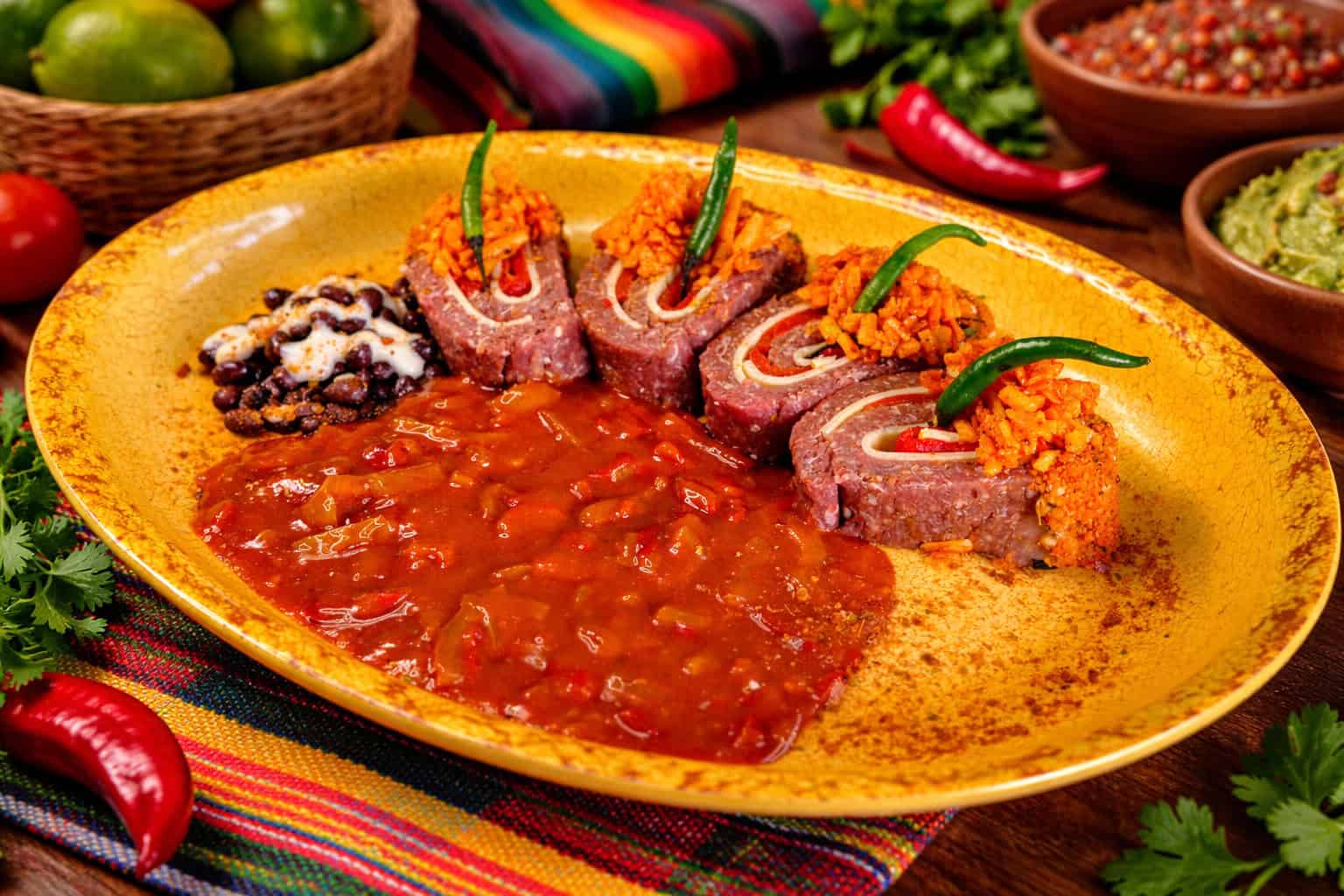 Mexican Minced Beef Roulade