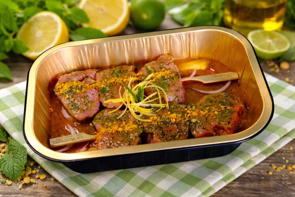 Minted Citrus Pork Skewers