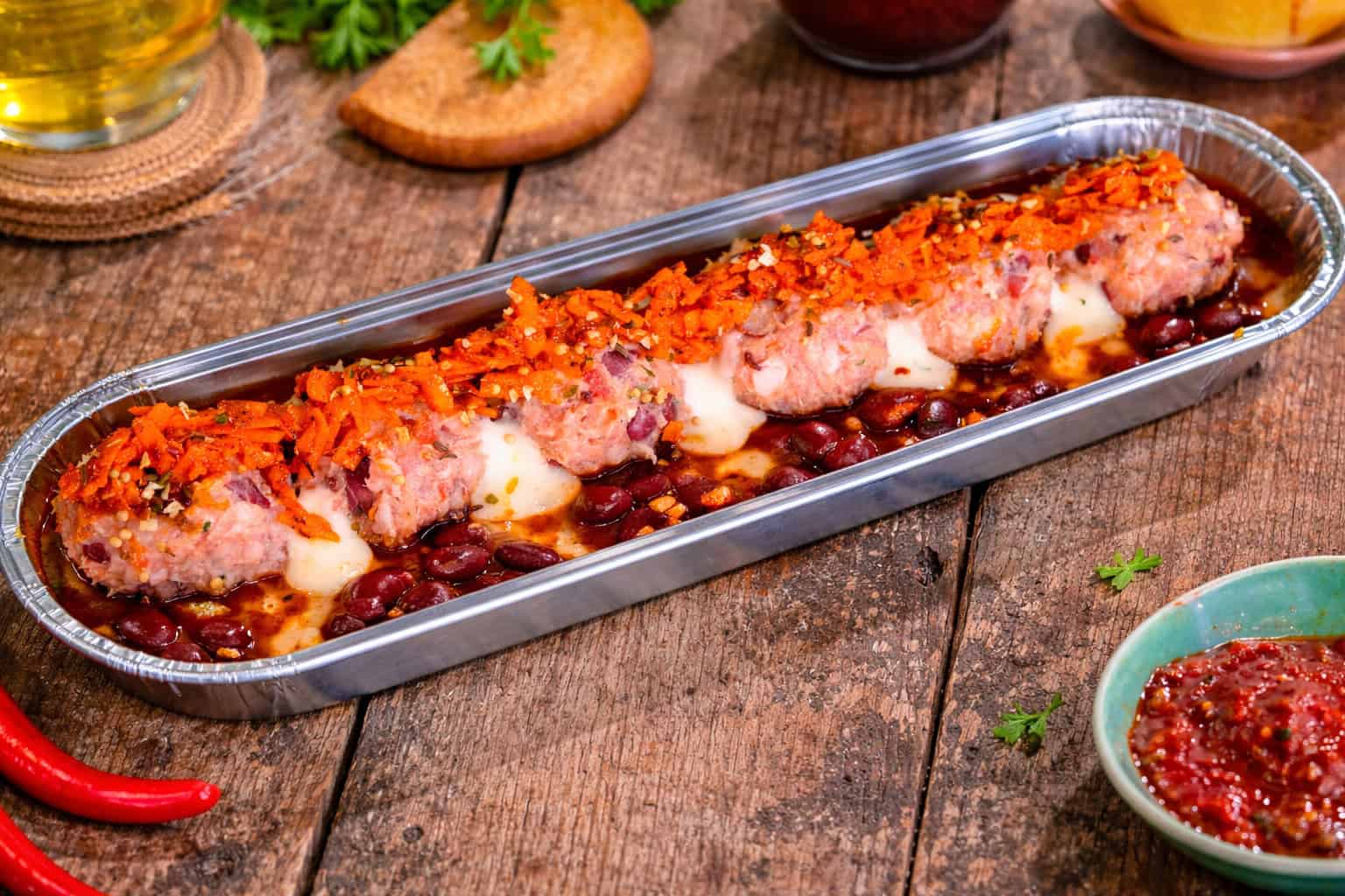 Sausage and Chilli Bean Traybake