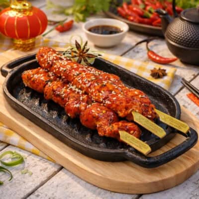 Chinese Pork Belly Skewers