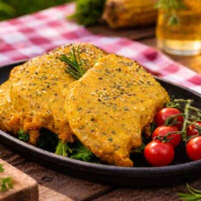 Double Mustard Pork Steaks