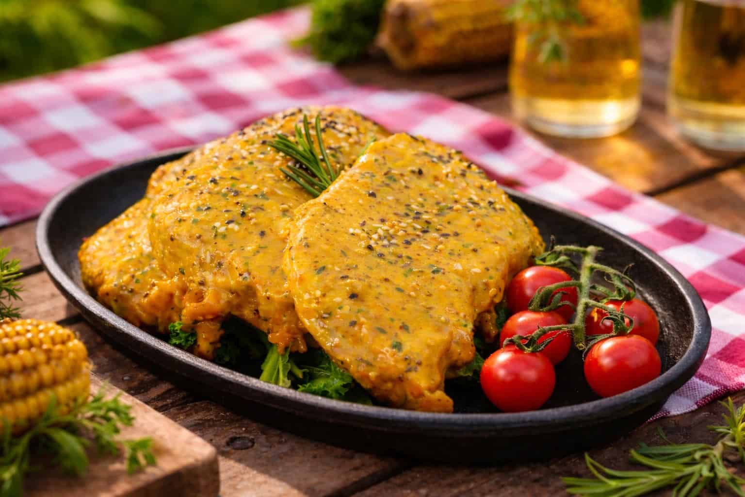 Double Mustard Pork Steaks