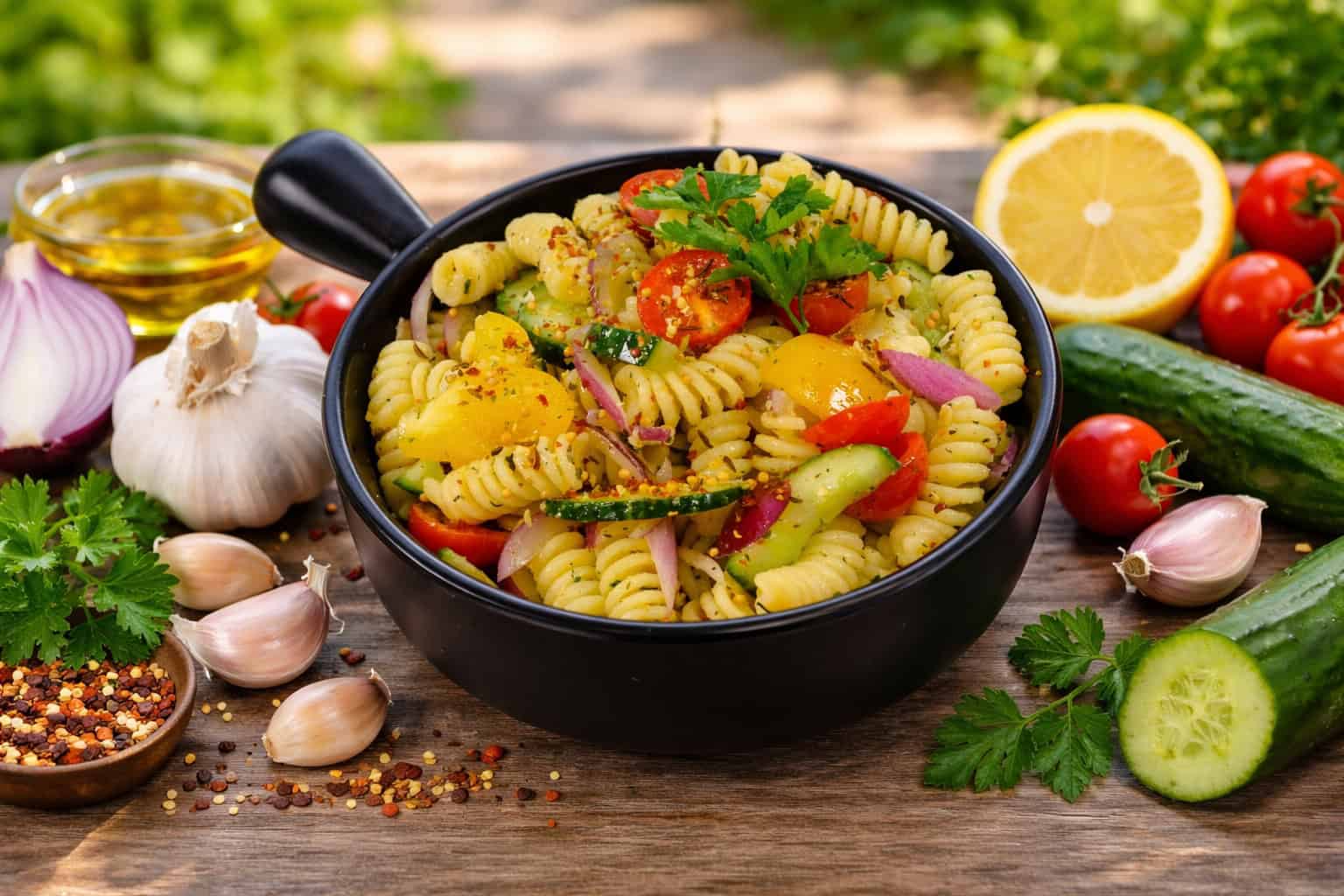 Garlic and Herb Pasta Salad