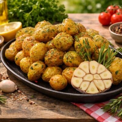Combi-Steamed Garlic Butter Roast Potatoes