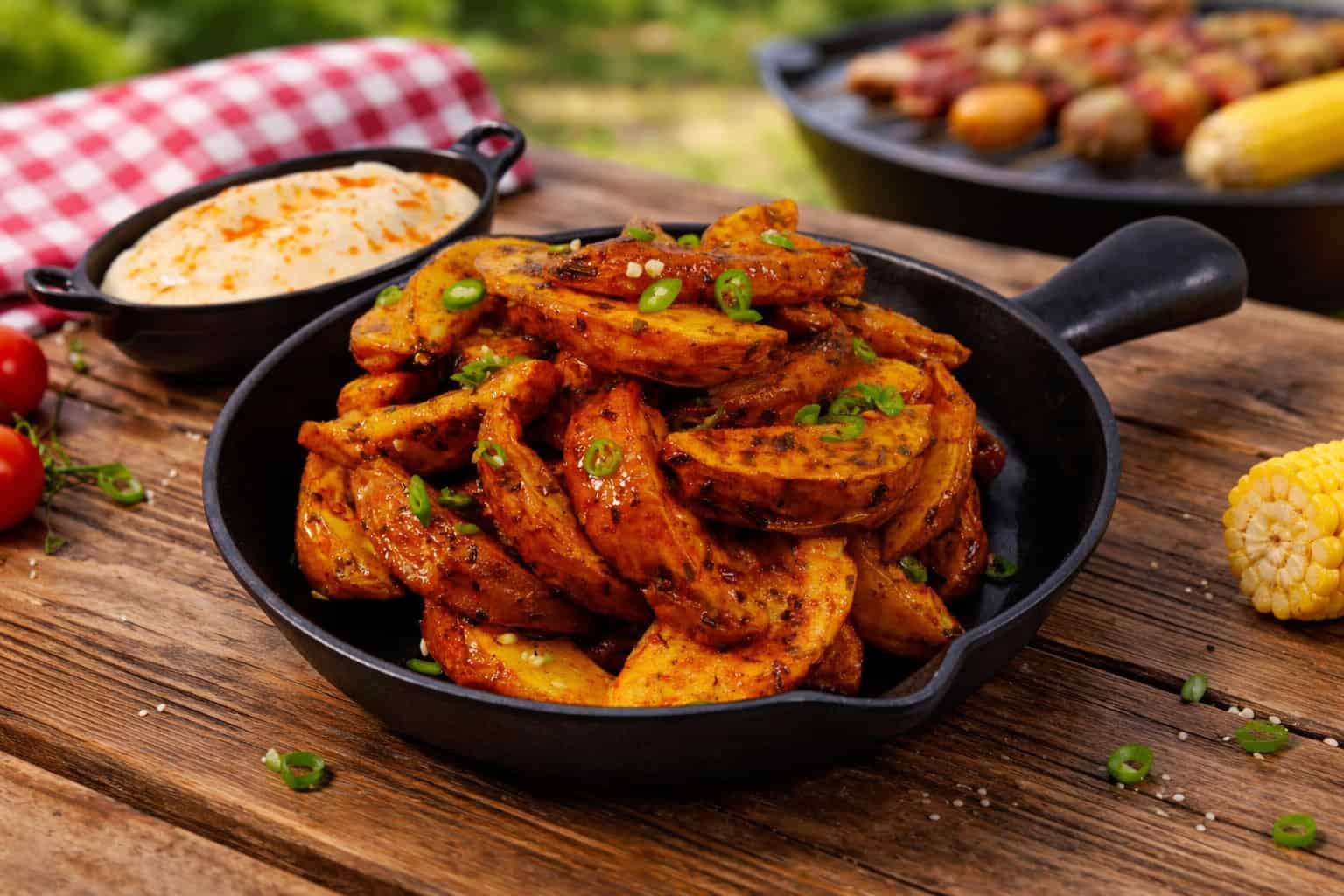 Red Skin Jerk Potato Wedges