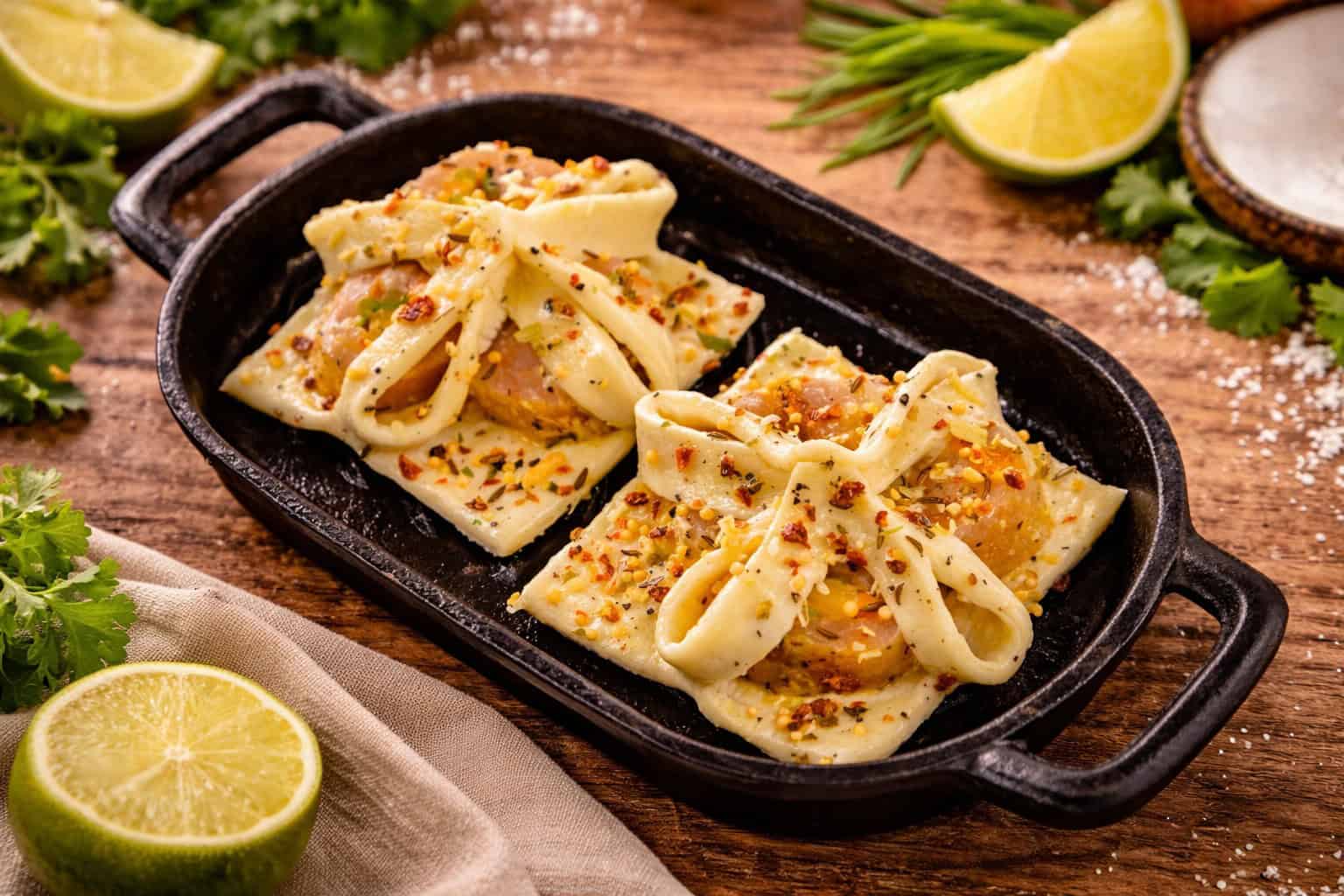 Coconut & Lime Pastry Parcels