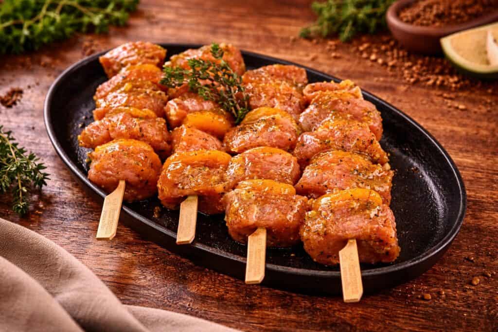 Pork & Apricot Coconut & Lime Skewers