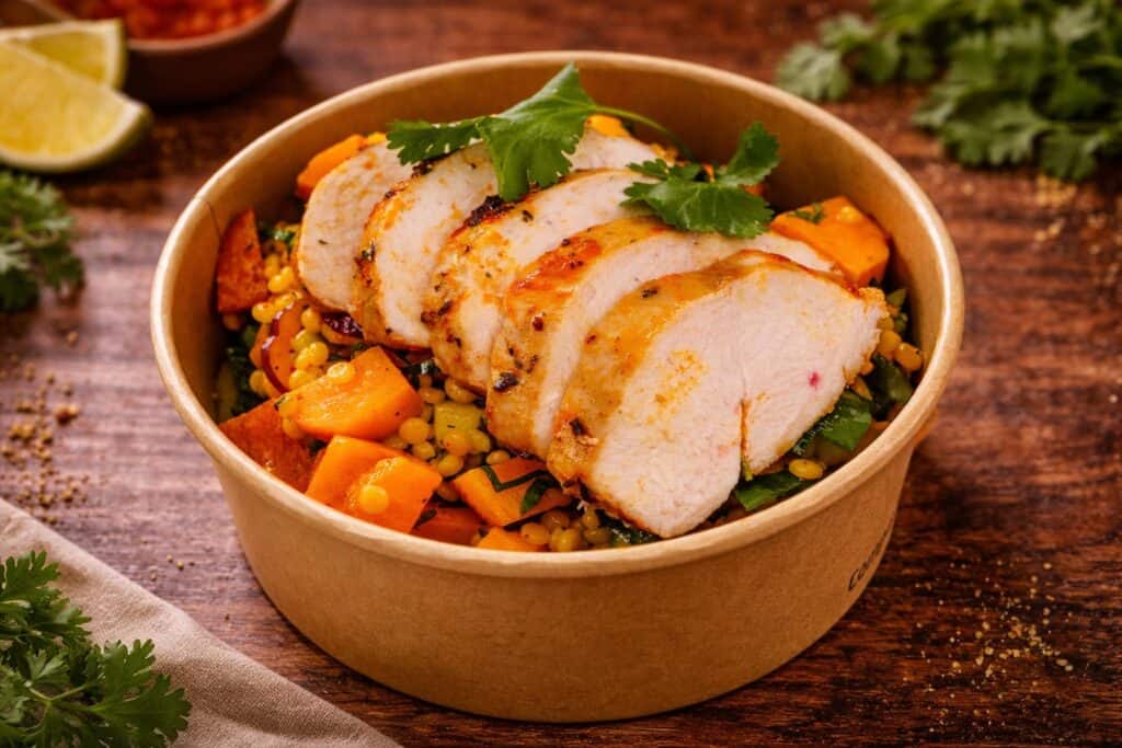 Chicken Schwarma Cous Cous Salad