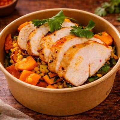 Chicken Schwarma Cous Cous Salad