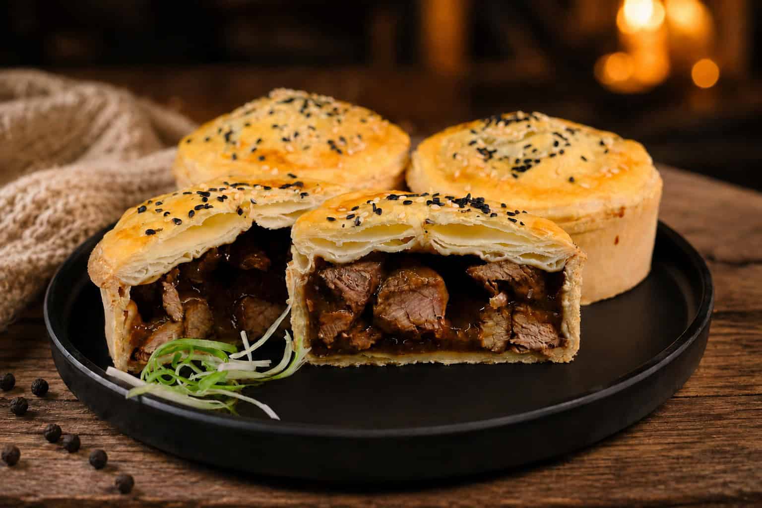 Asian Black Pepper Pie