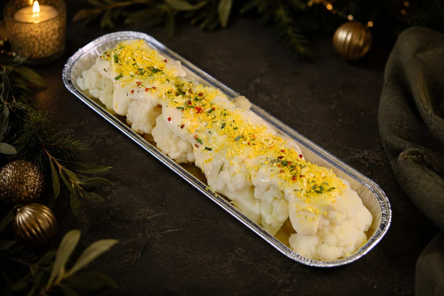 Garlic Parmesan Cauliflower Gratin